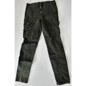 American Eagle Women Cargo Jegging Jeans Size 10 Green High Rise Stretch